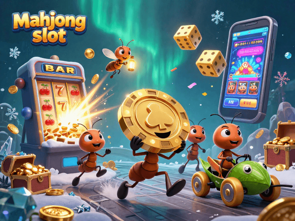 Permainan mahjong slot yang seru dengan chip poker emas, mesin slot meledak, dan elemen kasino lainnya!
