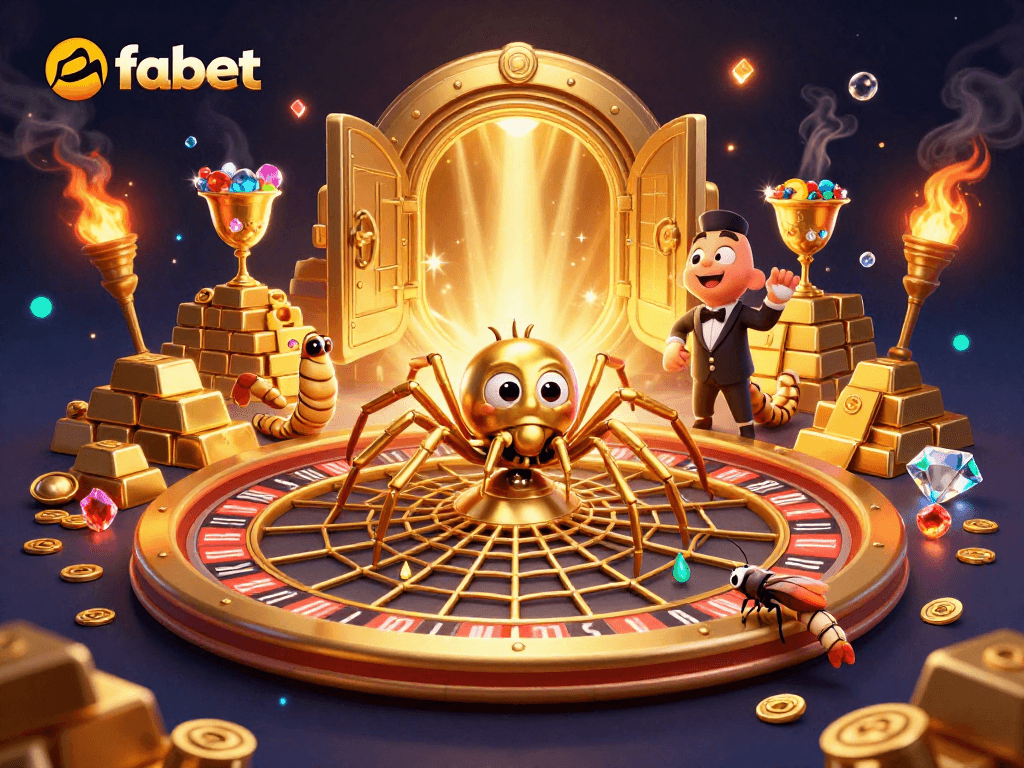 Experience fabet's thrilling betting atmosphere with an imaginative 3D casino scene.