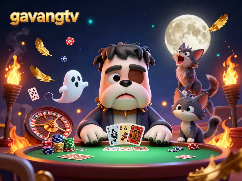 Experience thrilling play with the gavangtv 3D characters and dynamic casino elements in a vibrant setting.