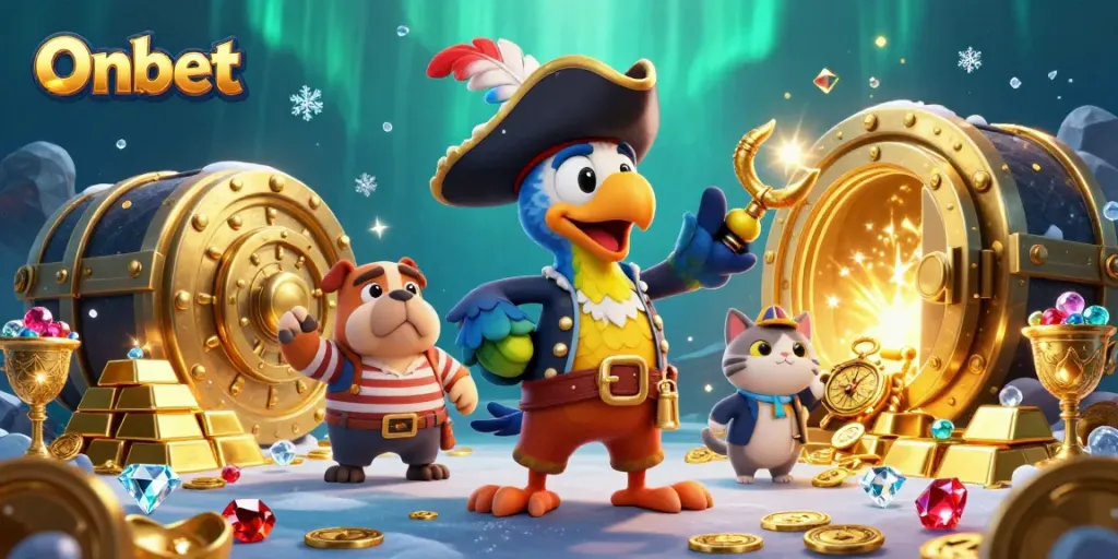 Experience thrilling gameplay with Onbet's pirate adventure showcasing treasure and excitement.