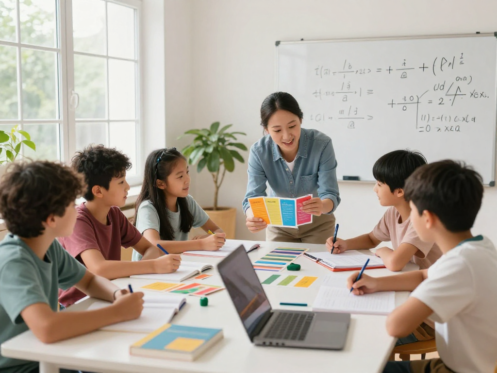 11 plus exam tutors near me helping students understand concepts in a bright study setting.
