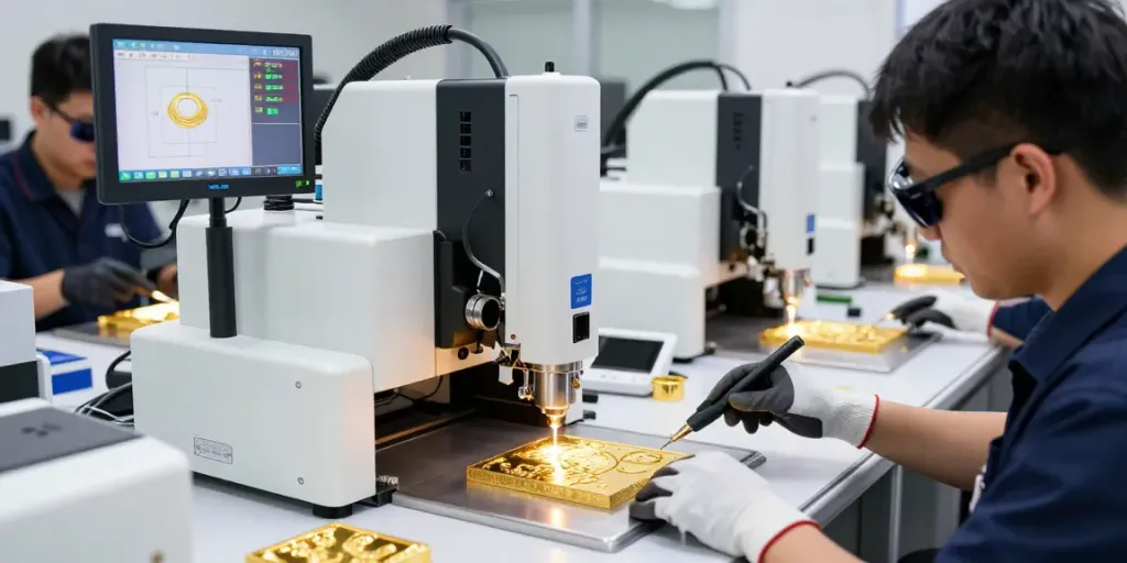Proses laser presisi emas88 dengan teknisi berpengalaman dalam fasilitas modern.