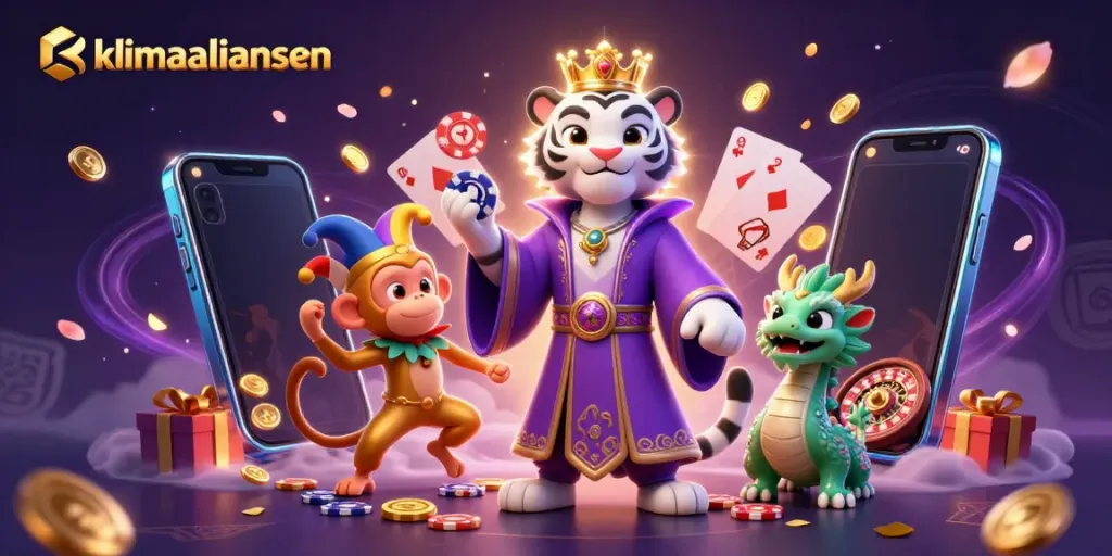 Experience thrilling gaming action with klimaalliansen's vibrant casino scene featuring engaging 3D elements.