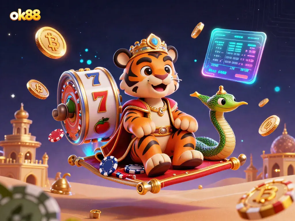 Experience the thrill of gaming at ok88 with vibrant slot designs and a dynamic Arabian Nights theme.