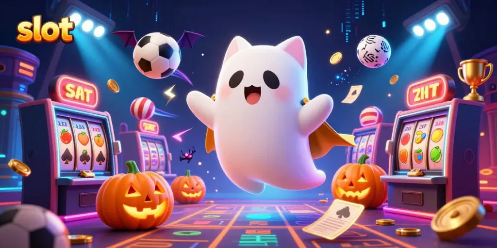 Membawa permainan slot yang menarik dengan karakter lucu di kasino, menarik perhatian penjudi.