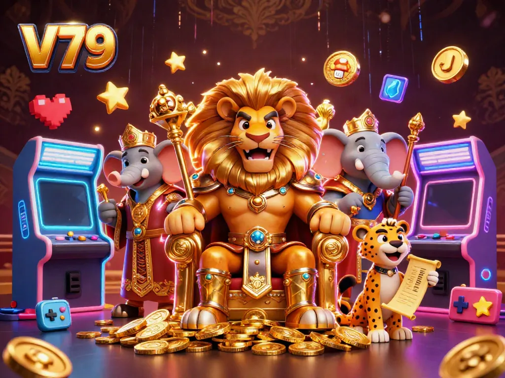 Experience exciting gameplay at V79 with vibrant characters and casino elements.