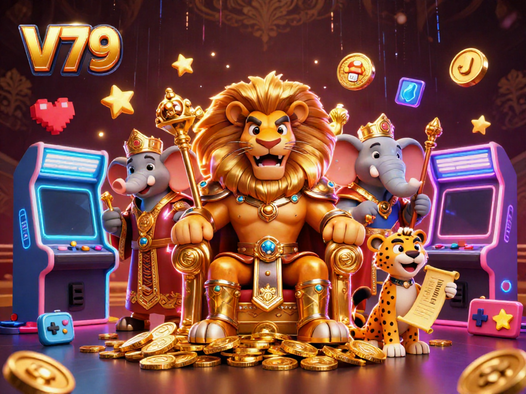Experience exciting gameplay at V79 with vibrant characters and casino elements.