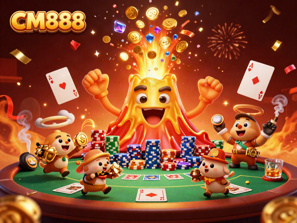 Experience the thrill of CM888 as the volcano erupts in coins and treasures!