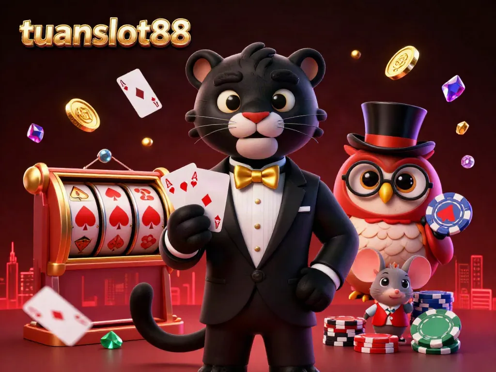 Menangkan permainan slot di tuanslot88 dengan karakter menarik dan suasana kasino yang megah.
