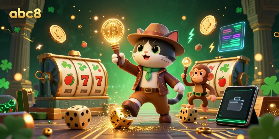 Experience thrilling adventures at abc8 with a cat archaeologist uncovering casino treasures.