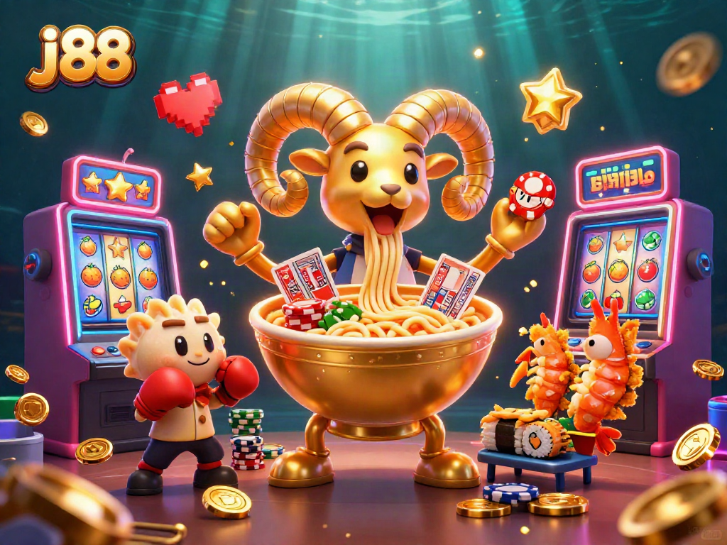 Join the action at j88 slot machines with colorful characters and casino excitement.