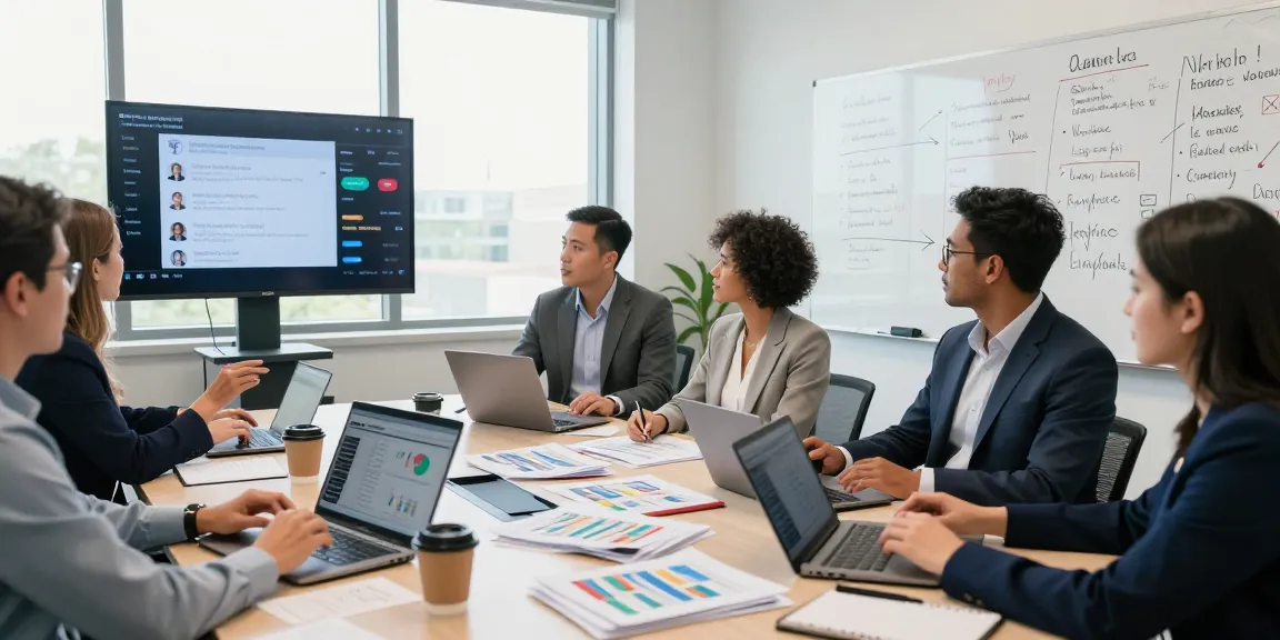 Effective online reputation management for candidates during a strategy meeting.