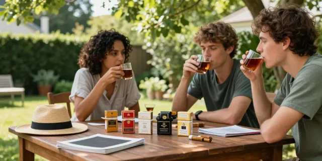 Budget cigarette and top smokes Australia showcased outdoors with friends, emphasizing natural enjoyment of quality products in a relaxed setting.