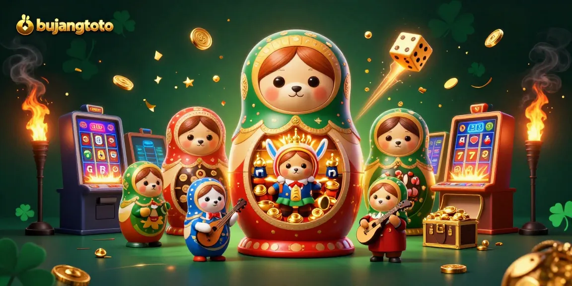 Experience the thrill with bujangtoto's vibrant casino scene filled with excitement and jackpot symbols.