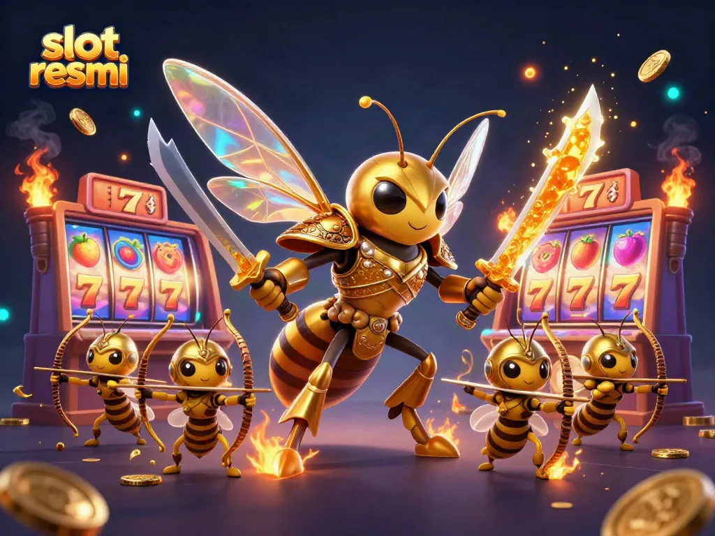 Spin vibrant slot resmi symbols with the dynamic hornet warrior leading the jackpot chase.