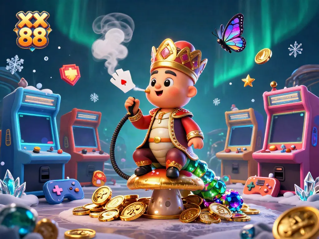Engage with XX 88's dynamic gaming experience with vibrant characters and a rich casino-themed illustration.