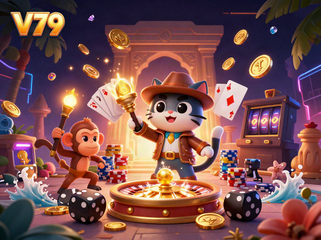 V79 players win big with dynamic casino treasures in a vibrant 3D scene