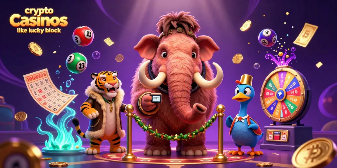 Experience the excitement at crypto casinos like Lucky Block featuring vibrant characters and engaging game elements.