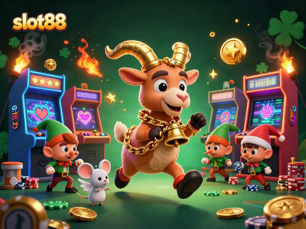 Watch the Krampus goat at slot88 guarding the festive casino against mischievous elf gremlins.